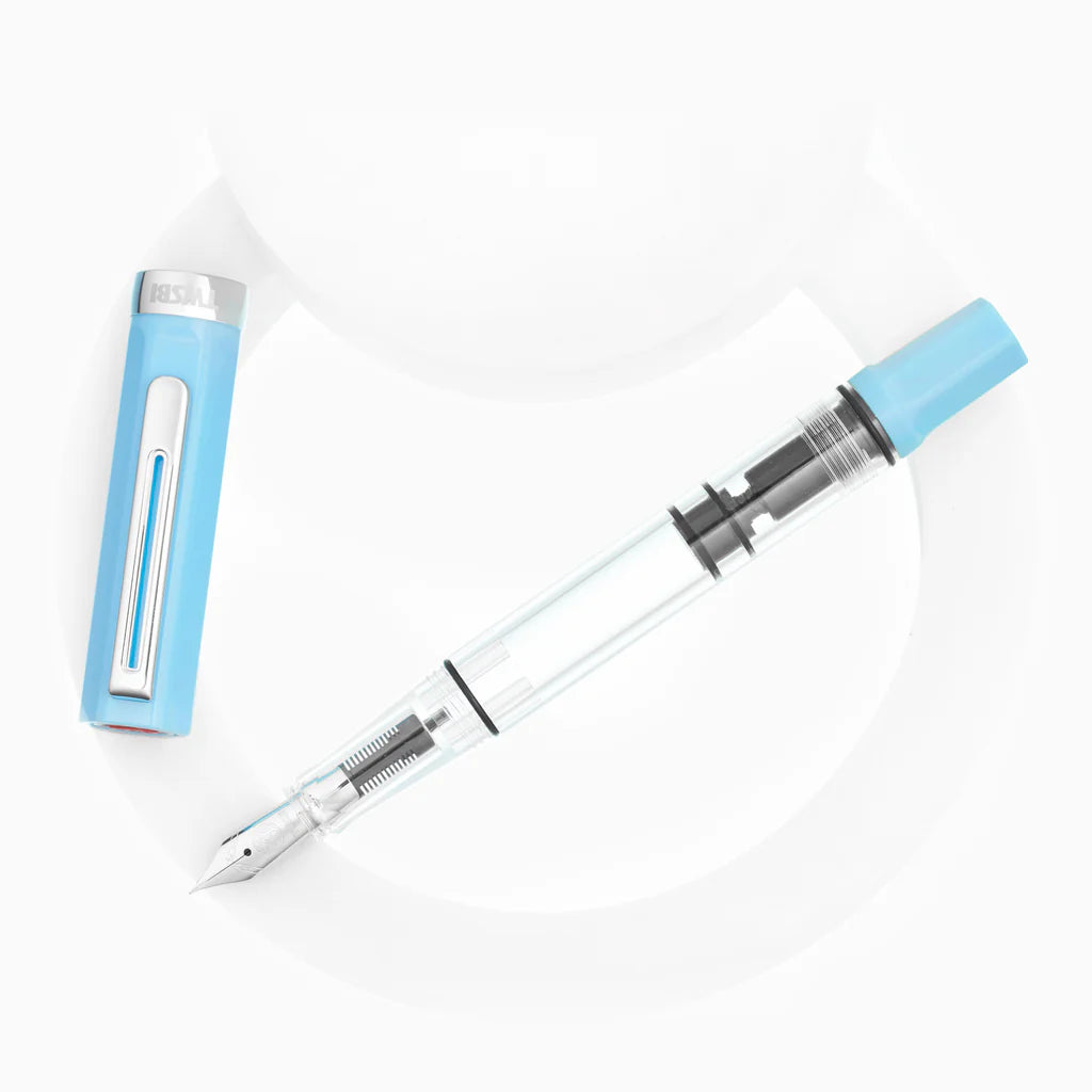 TWSBI Eco Fountain Pen - Sky Blue Ink, Medium Nib, Smooth Writing for Journaling, Note Taking & Calligraphy | Perfect Gift for Writers & Students