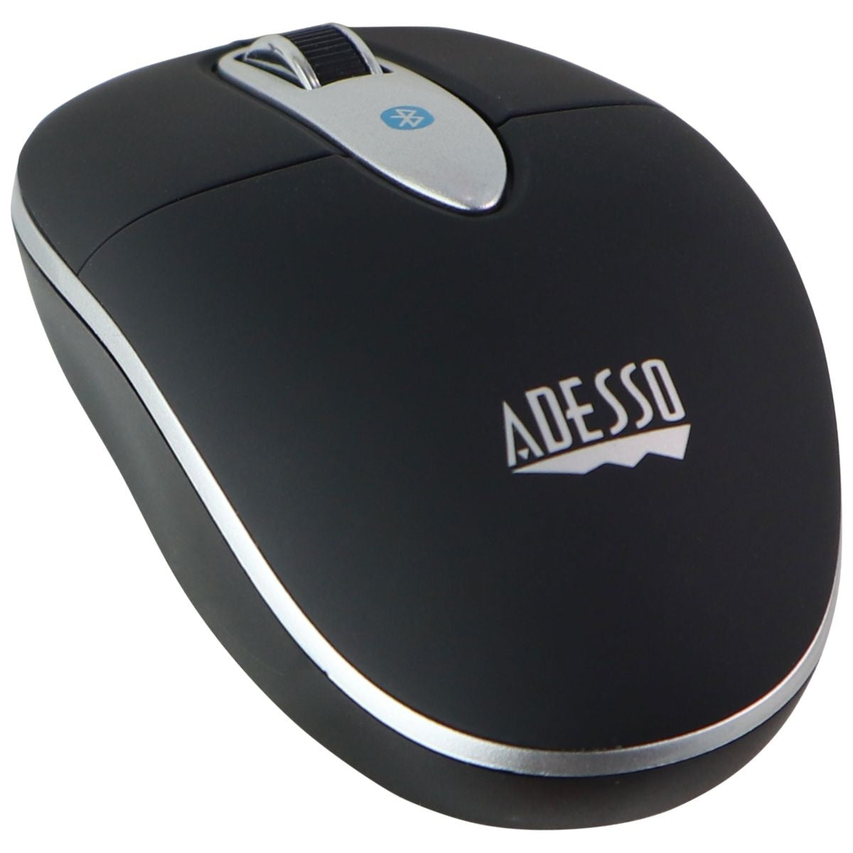 Adesso iMouse S100 Wireless Bluetooth Mini Optical Scroll Mouse - Compact Portable Design for Laptop, PC, Mac - Black/Silver - Perfect for Travel, Office & Home Use