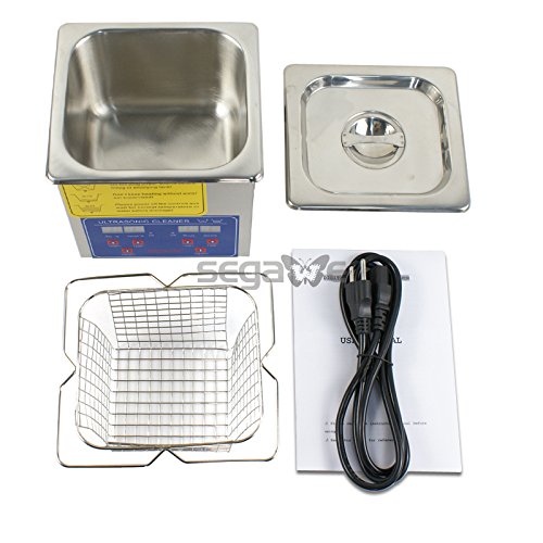 Segawe Professional 2L Stainless Steel Ultrasonic Cleaner with Timer & Heater - Perfect for Jewelry, Watches, Eyeglasses, and Dental Tools Cleaning