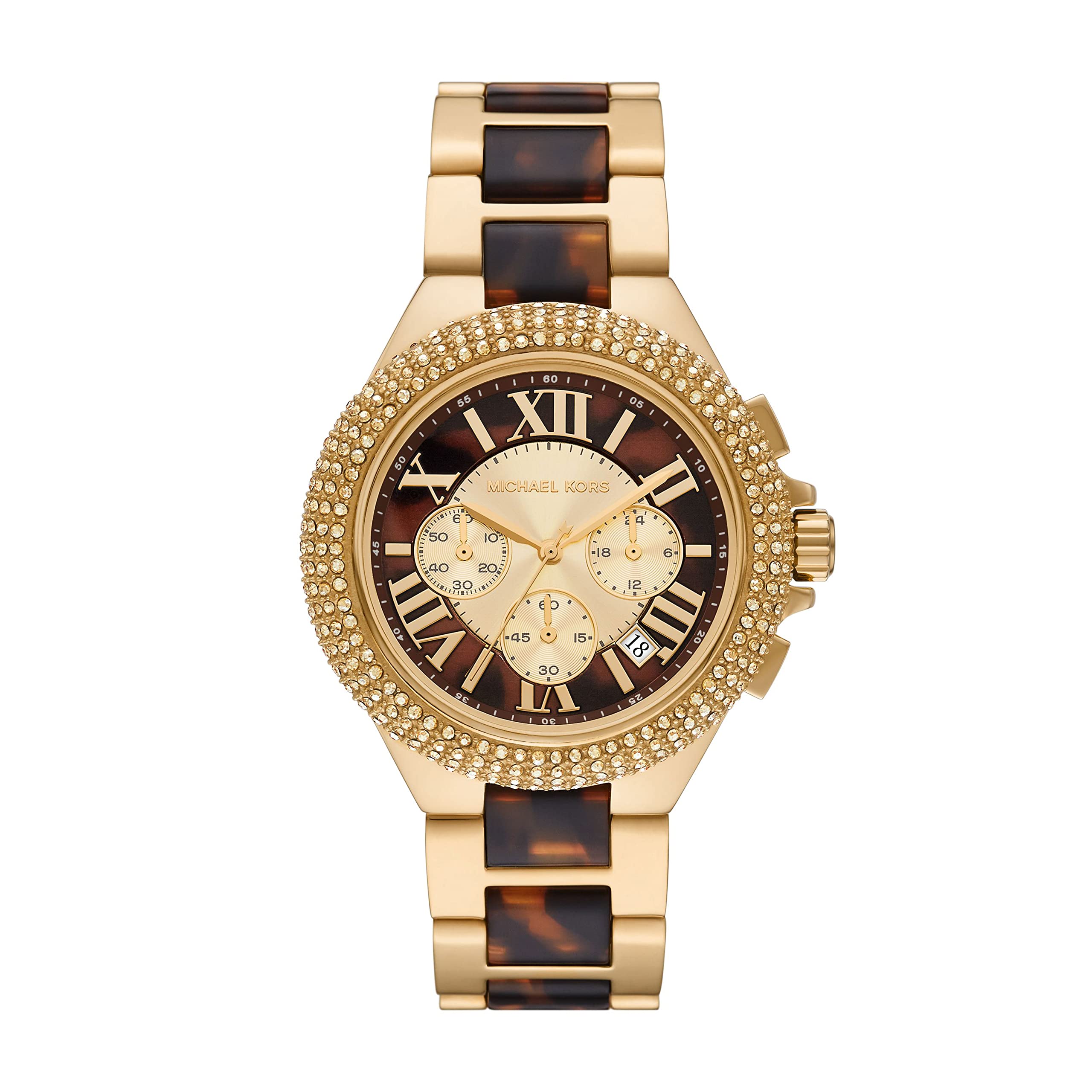 Michael Kors Camille Women's Multifunction Stainless Steel Watch - 33mm Case, Silver Bracelet - Perfect for Office, Party & Everyday Wear