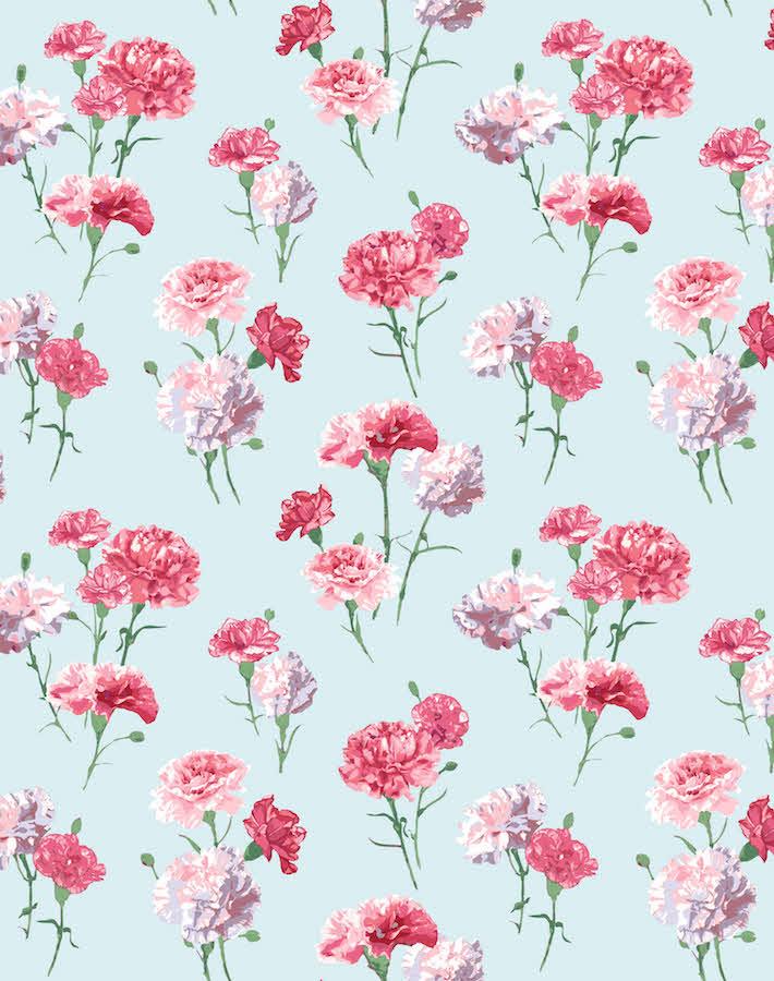 Nathan Turner's 'Mamas Favorite' Wallpaper - Sky Blue Floral Peel and Stick Wallpaper for Bedroom, Nursery & Home Decor