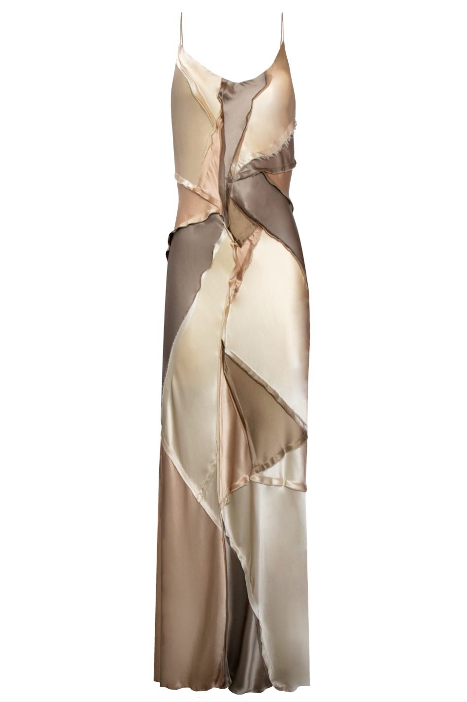 Eco-Friendly Elongated Recycled Dress with High Slit - Neutral Color Combo | Perfect for Casual Outings, Date Nights & Sustainable Fashion