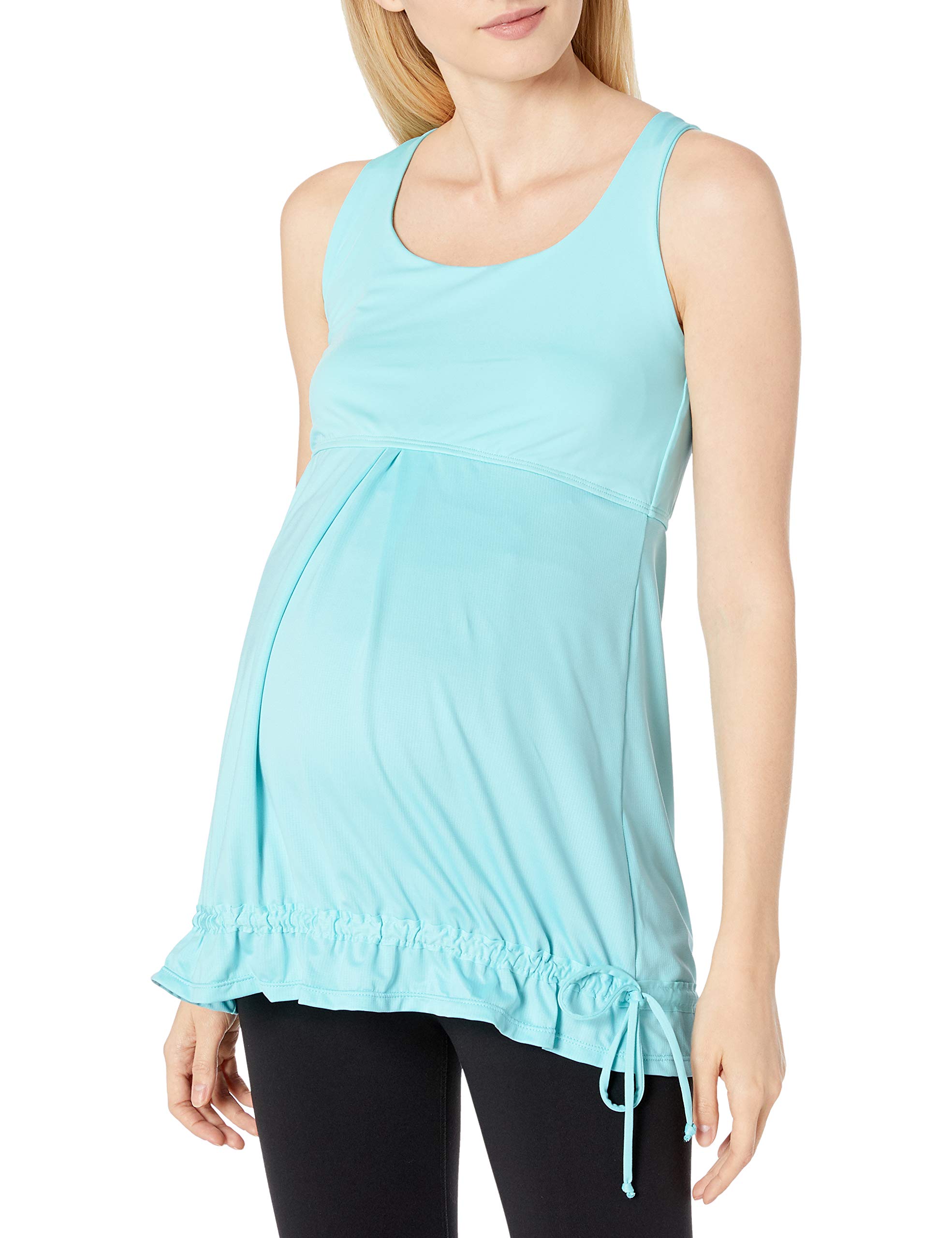 Lamaze Maternity Active Yoga Racerback Tank Top for Pregnant Women - Comfortable Stretchy Nursing Camisole for Yoga, Exercise & Everyday Wear