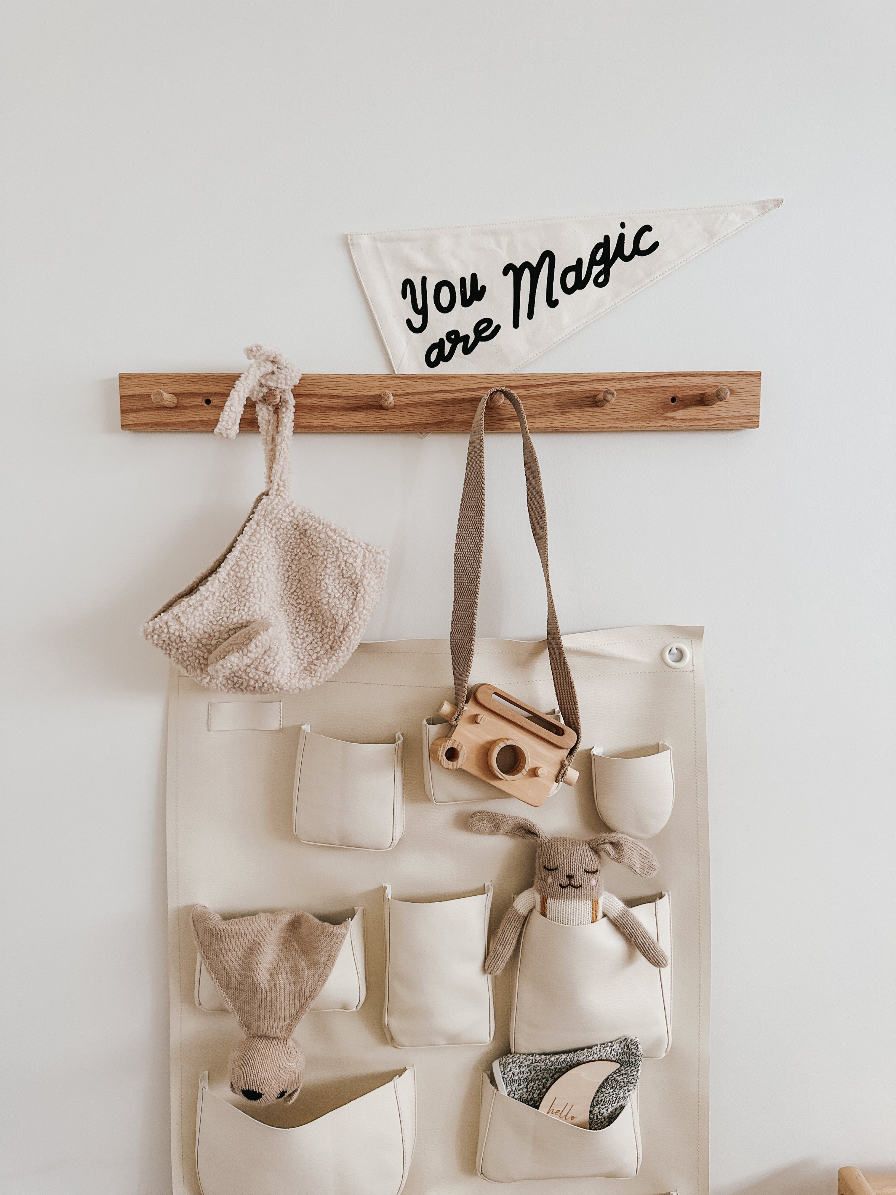 Gathre Wall Tidy Organizer - Ivory White Wall Mounted Storage Solution for Home, Office & Nursery | Perfect for Keys, Mail & Small Essentials