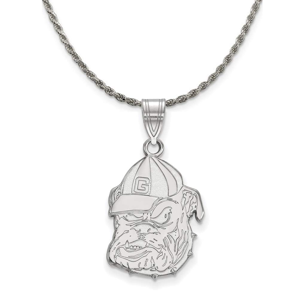 Georgia Bulldogs Sterling Silver Pendant Necklace for Fans & Gifts