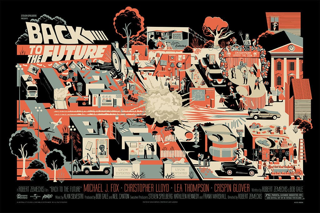 Back To The Future Movie Poster - High Quality Screen Printed Wall Art Decor - Perfect for Home Theater, Office, or Gift for Sci-Fi Fans