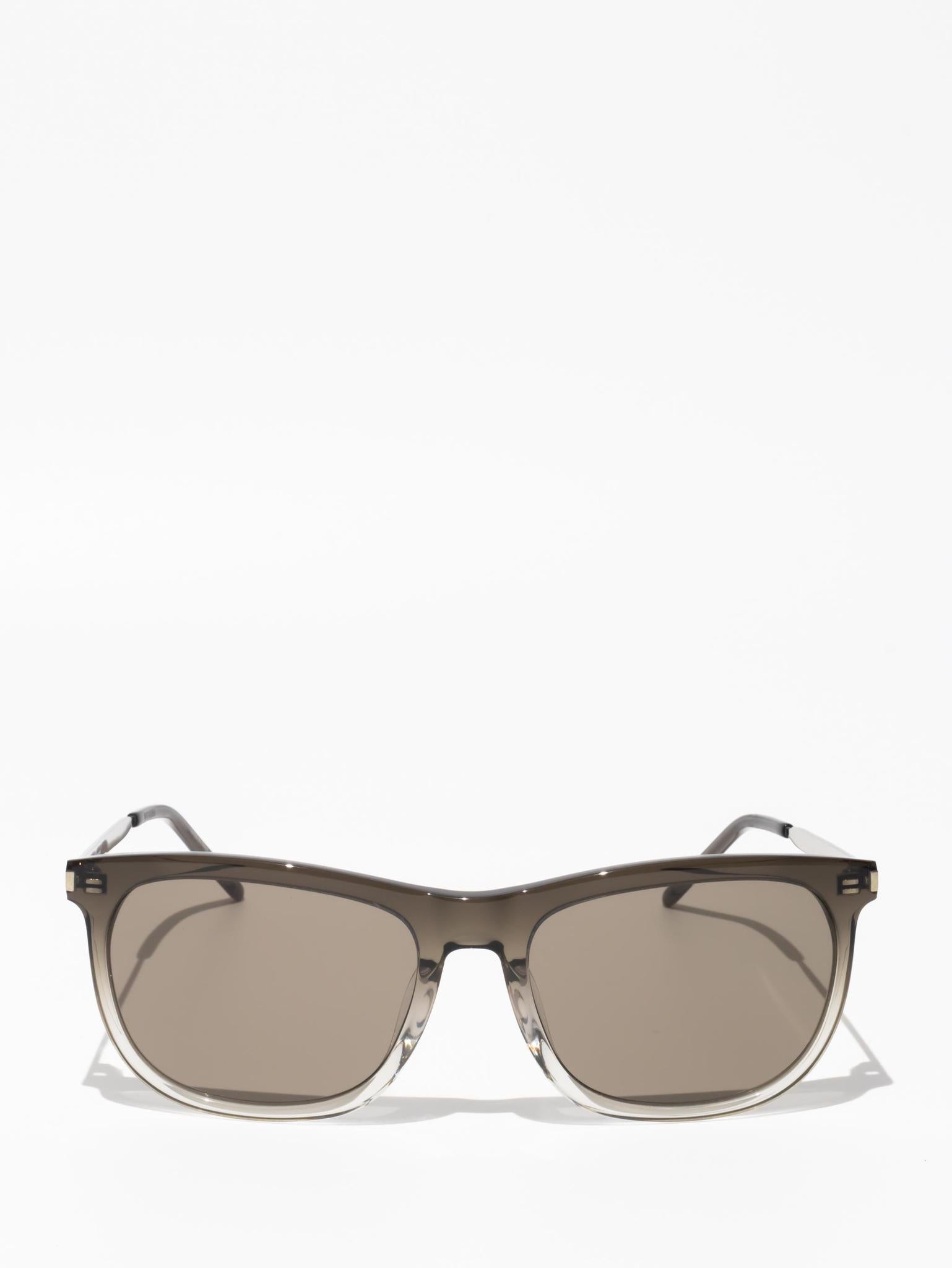 SAINT LAURENT SL 509 004 Grey Square Sunglasses for Women - UV Protection Fashion Shades for Beach, Driving & Outdoor Activities