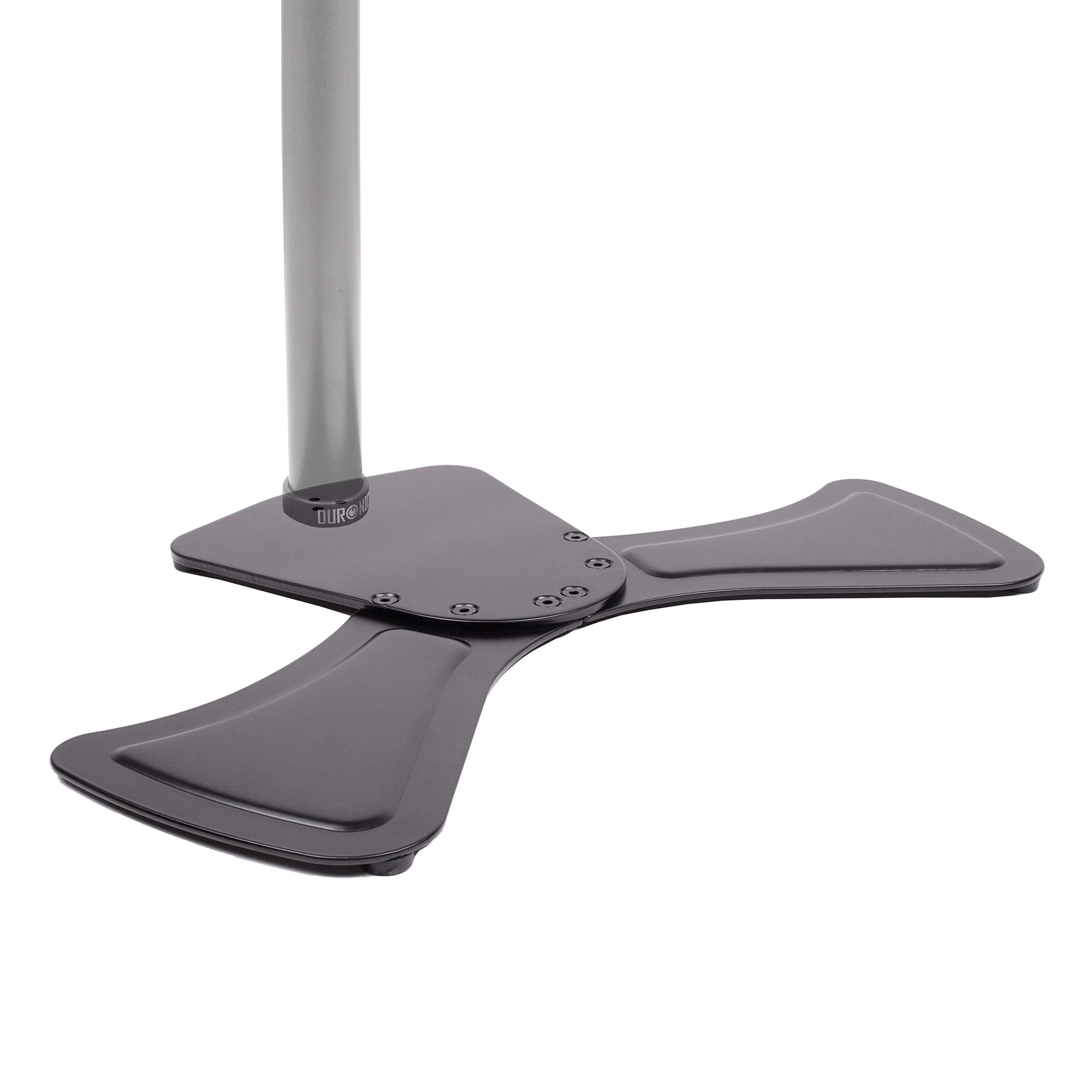Duronic DM75 Monitor Stand for Pole Mount - Heavy Duty Steel Base Compatible with DM15, DM25, DM35, DM453 Poles | Freestanding Desk Alternative to Clamp/Grommet Mounts | Perfect for Office Workstations, Home Desks & Multi-Monitor Setups
