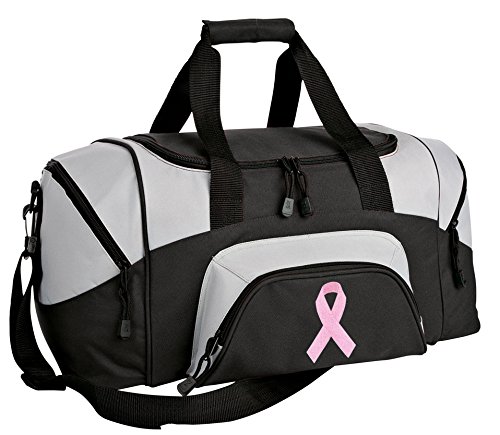 Pink Ribbon Duffel Bag - Small Gym Bag & Travel Carry-On for Women | Breast Cancer Awareness Tote for Workouts, Travel & Sports