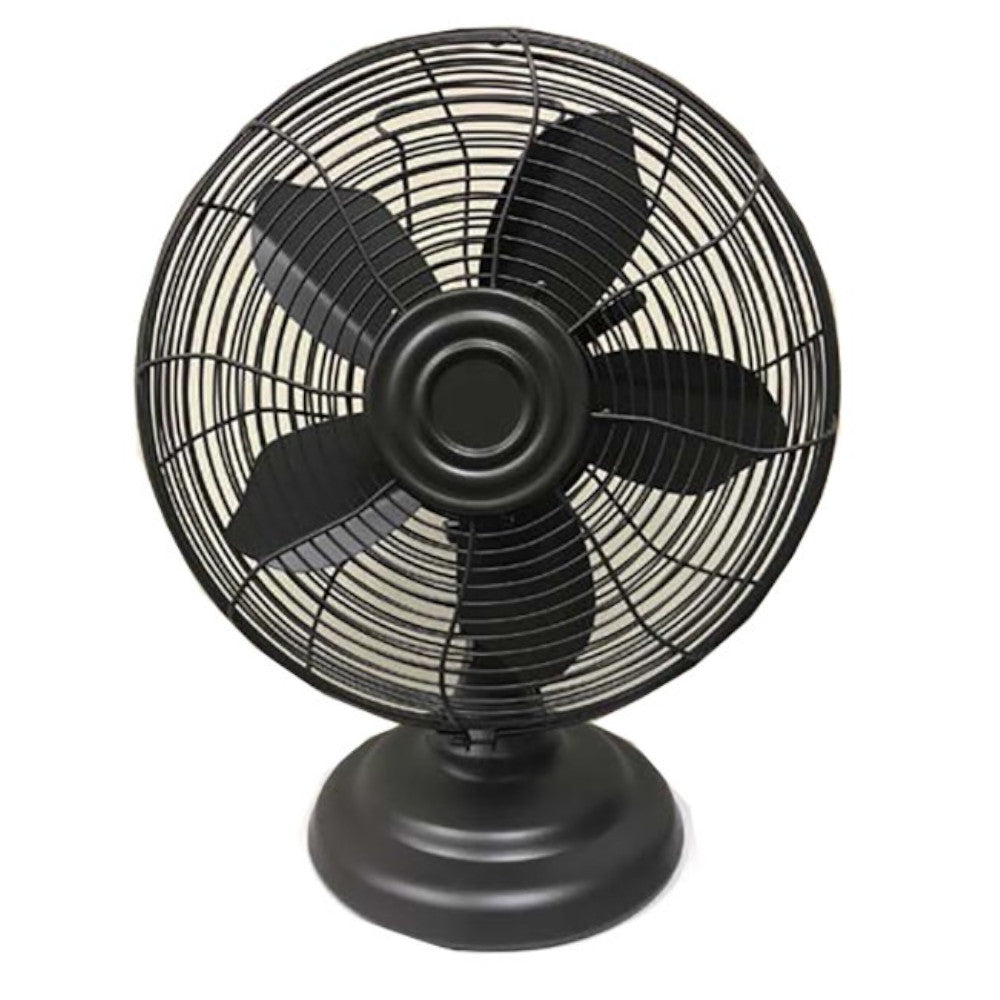 Vintage 12-Inch Retro Table Fan by COOLWORKS - FT30 9A3 Model for Home, Office & Outdoor Use
