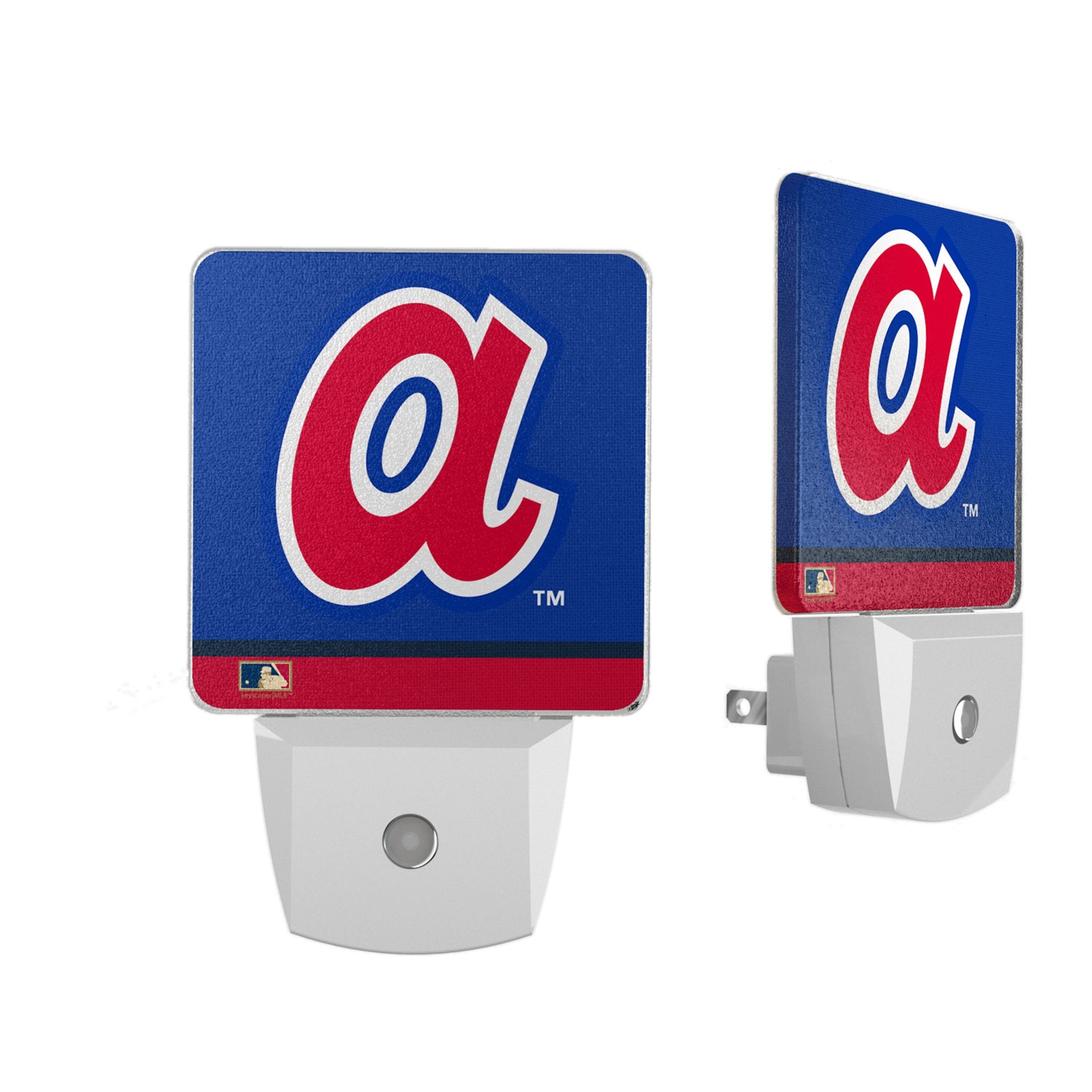 Atlanta Braves 1972-1980 Cooperstown Collection Stripe Night Light 2 Pack - Perfect for Baseball Fans' Bedroom, Man Cave, or Sports Memorabilia Display