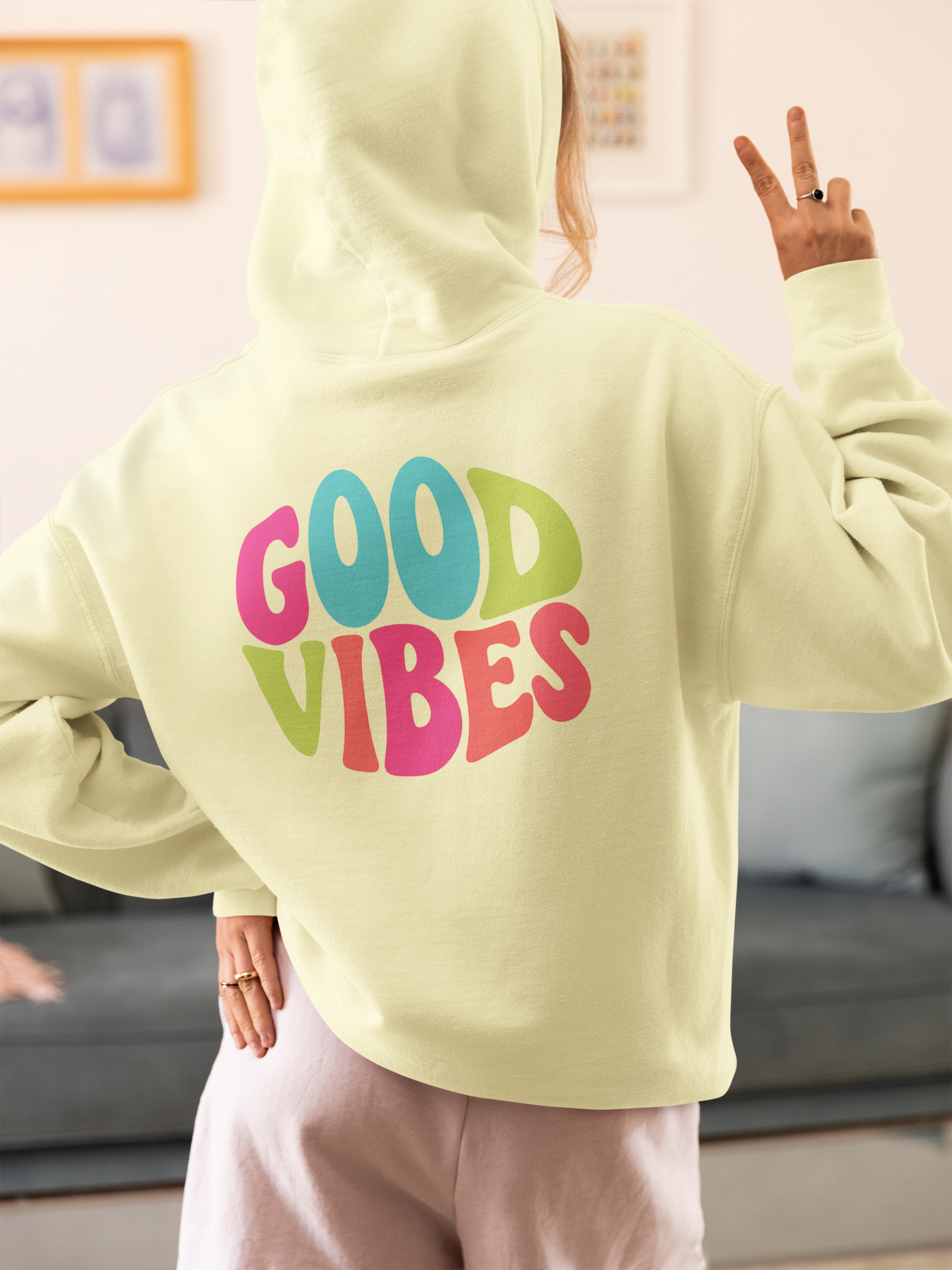 Good Vibes Hoodie - Soft & Cozy Unisex Pullover for Men & Women | Perfect for Casual Wear, Lounging & Outdoor Activities