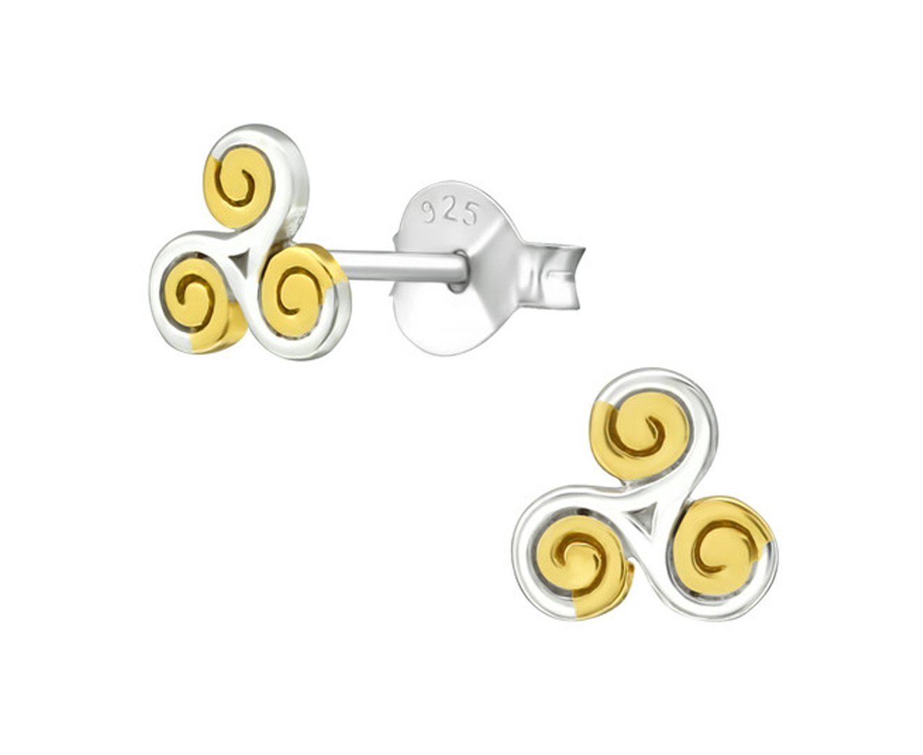 14K Gold Plated Sterling Silver Celtic Stud Earrings for Women - Elegant Irish Knot Jewelry Gift for Birthday, Anniversary & Special Occasions