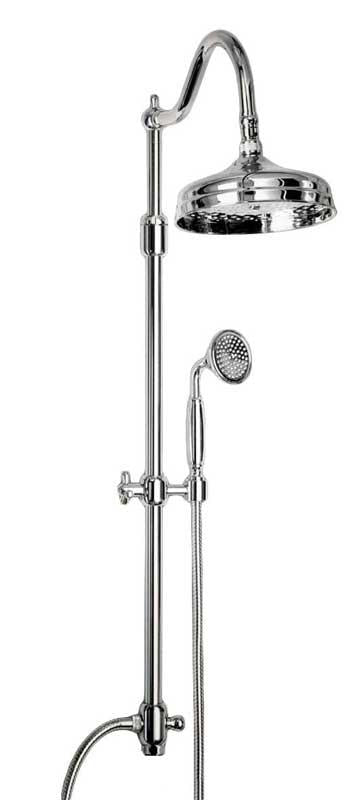 Canterbury II Chrome Shower Set Without Mixer - Modern Bathroom Fixture for Spa-Like Experience