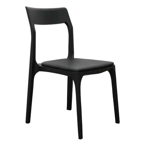 Premium Black Leather Carson Dining Chair - Modern & Comfortable for Kitchen, Dining Room & Office - High-Quality Upholstered Seat