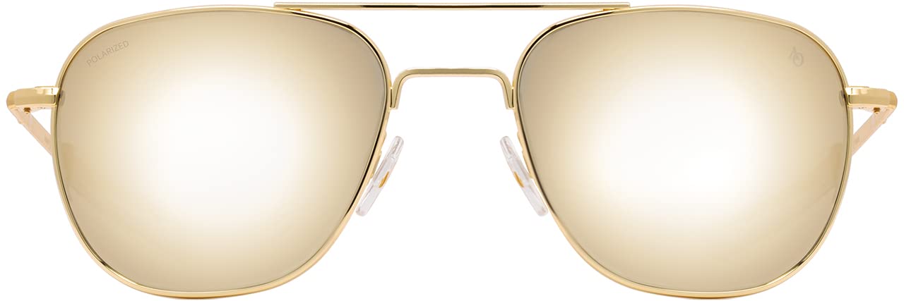 AO Original Pilot Sunglasses - Polarized Mirrored Aviator Glasses with SkyMaster Lenses & Bayonet Temple - Perfect for Driving, Flying, and Outdoor Sports
