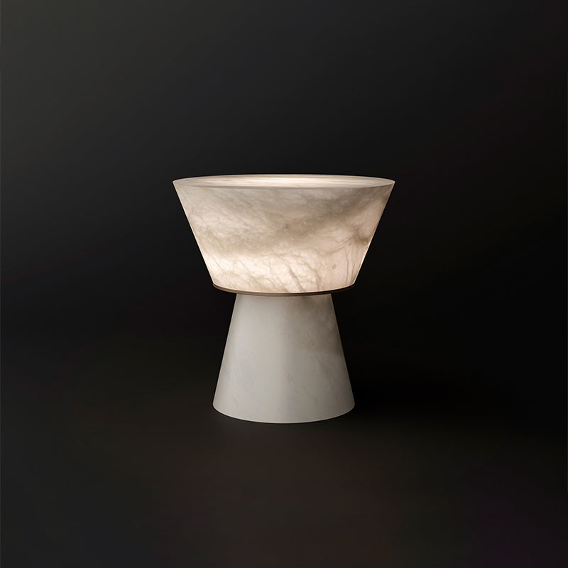 Gama Alabaster Living Room Table Lamp - Modern Decorative Lighting for Bedroom, Office & Home Decor