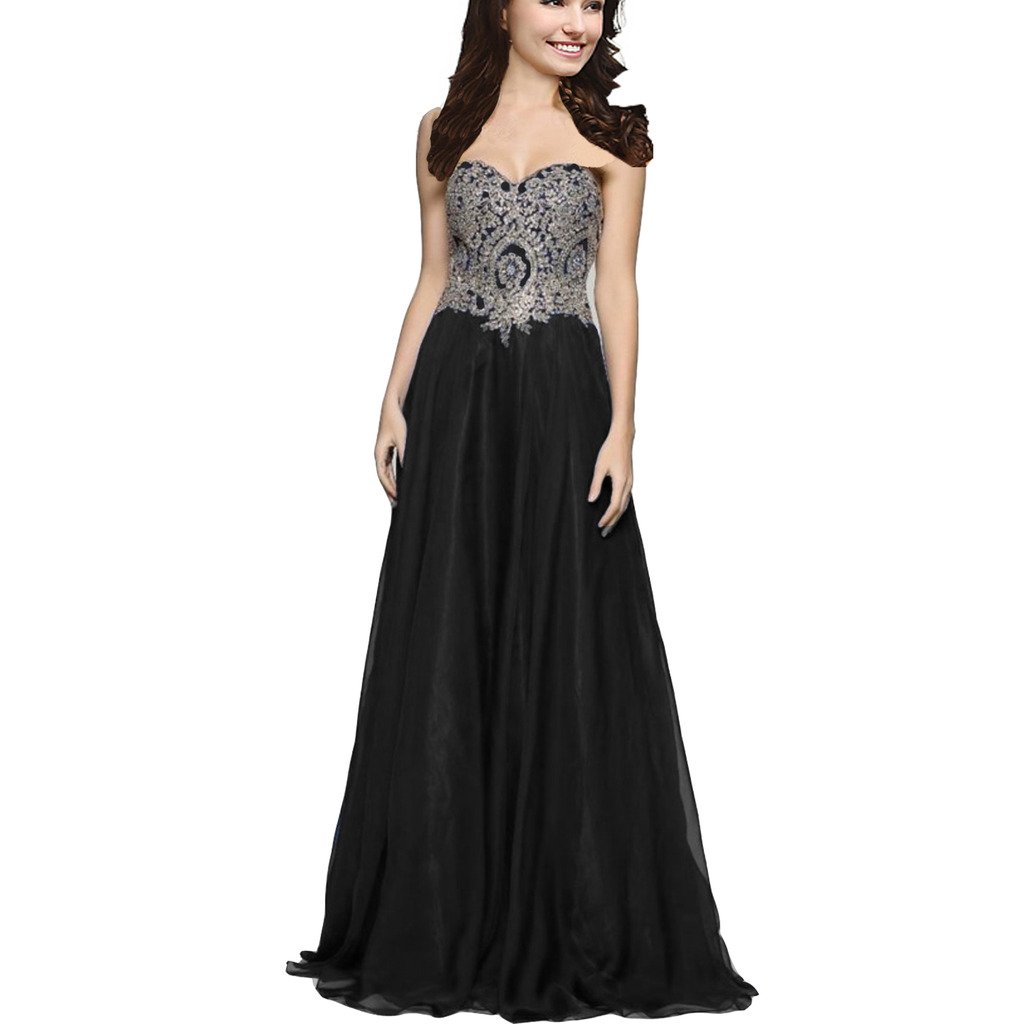 Lemai A-Line Chiffon Evening Dress with Crystal Gold Lace - Elegant Long Formal Prom Gown for Women | Perfect for Weddings, Galas, and Special Occasions