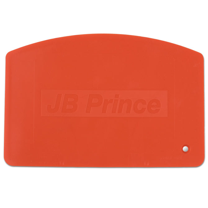 JB Prince Professional Orange Flexible Bowl Scraper - 5.5