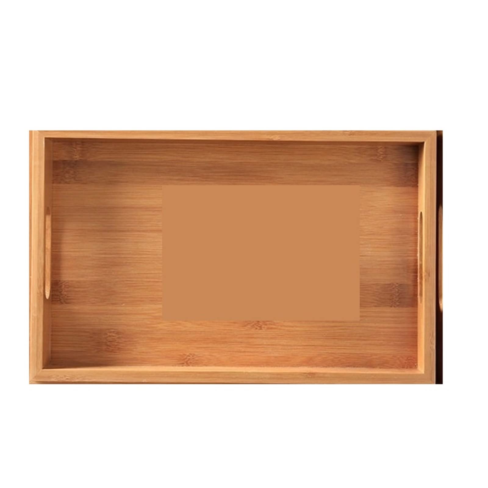 Premium Bamboo Serving Tray with Handles - Medium Size Wooden Rectangle Food Platter for Tea, Coffee, Steak, Fruit & Snacks | Perfect for Dining, Entertaining & Kitchen Serving | Eco-Friendly Tableware for Home & Restaurant Use