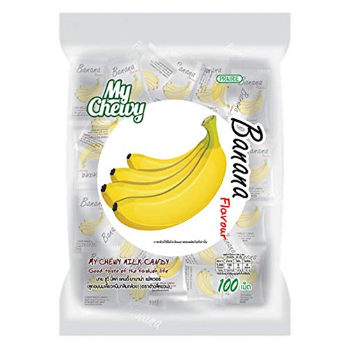 Chewy Milk Candy - Soft & Delicious Banana Flavor, 100-Piece Pack (360g) | Perfect for Snacking, Parties & Gifts