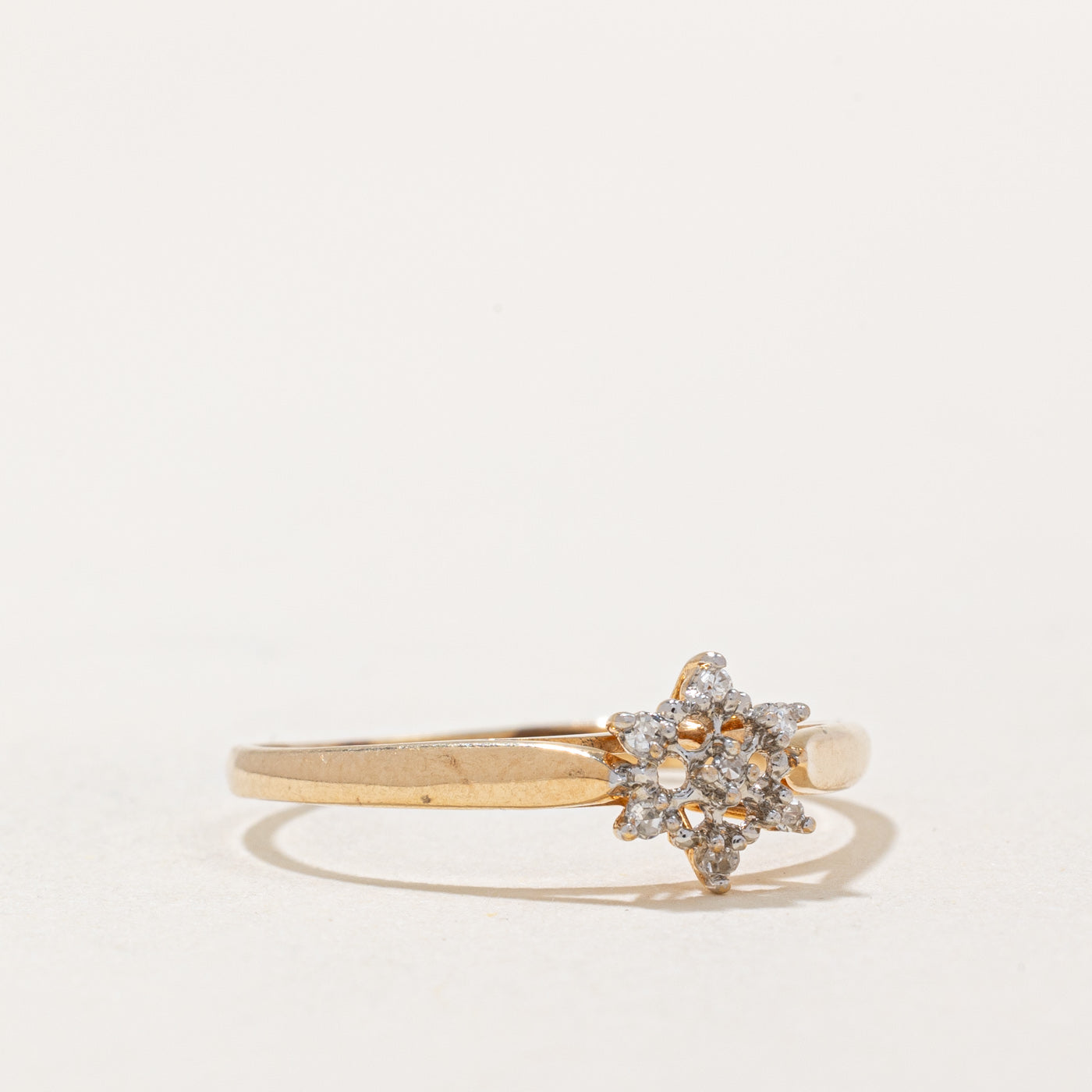 0.04ctw Diamond Cluster Ring - Size 8 | Elegant Wedding Band, Anniversary Gift & Everyday Jewelry for Women