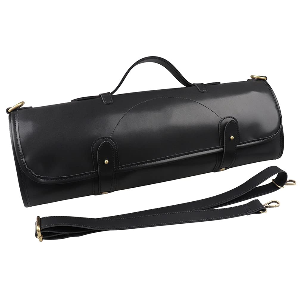 Premium Microfiber Synthetic Leather Chef Knife Roll Bag - Professional Kitchen Cooking Knife Storage with Multiple Pockets - Portable & Durable Carry Bag for Chefs (Black) - Perfect for Culinary School, Restaurant Work & Home Kitchen Organization