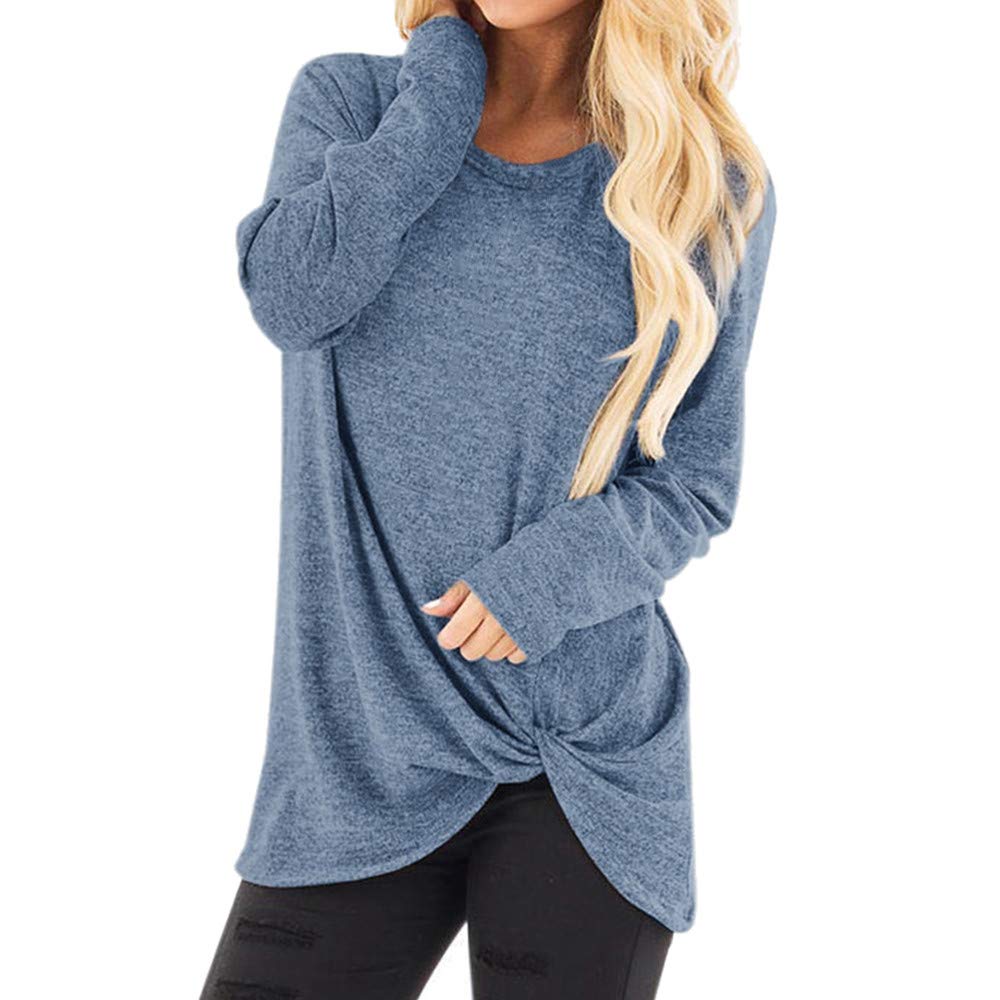 Sexy Women's Summer & Spring Tops - Front Twist V-Neck T-Shirts with Short/Long Sleeves | Loose Fit Casual Shirts for Women | Perfect for Beach, Date Night & Everyday Wear