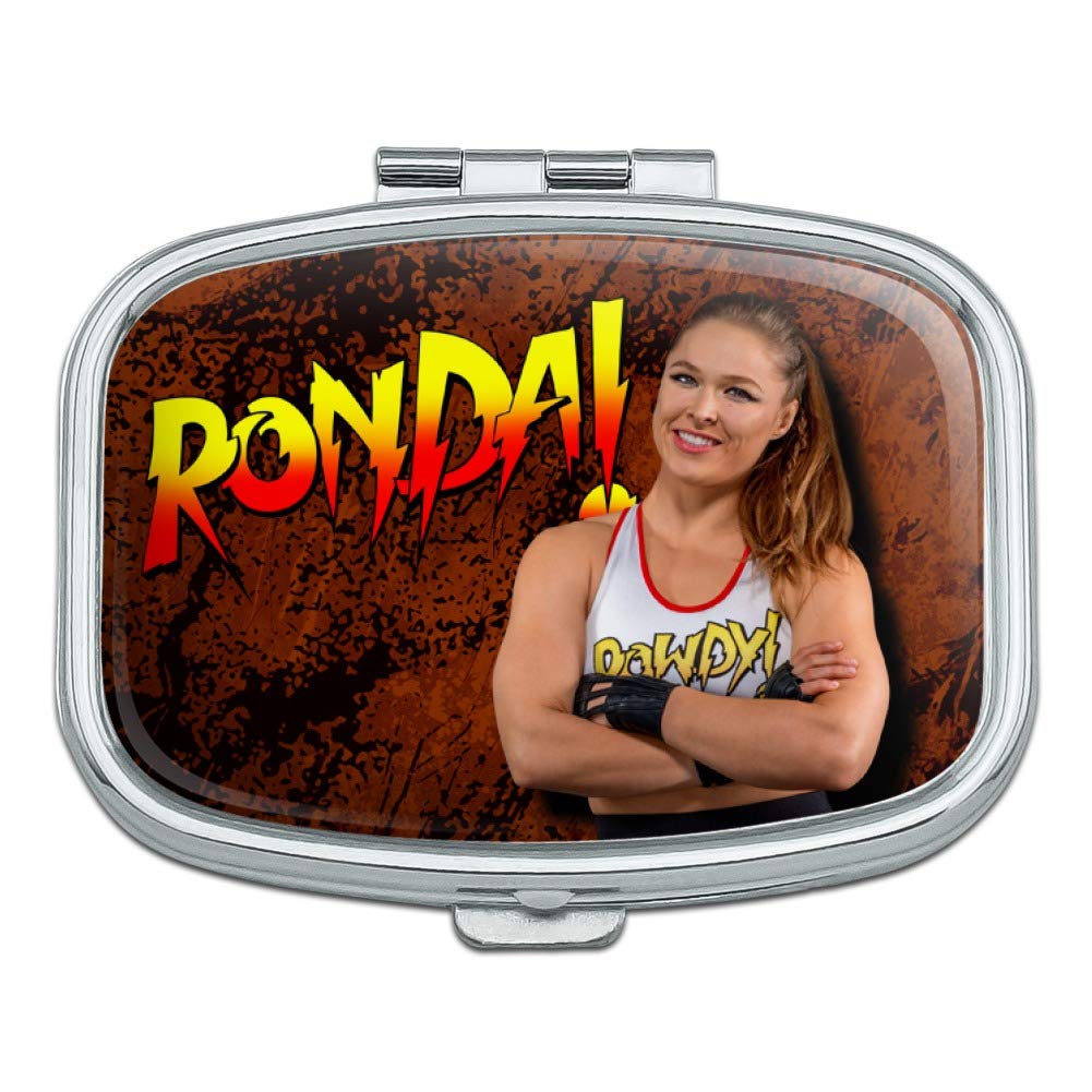 WWE Ronda Rousey Themed Rectangle Pill Case & Jewelry Storage Box - Perfect for Wrestling Fans, Medication Organization and Small Item Storage