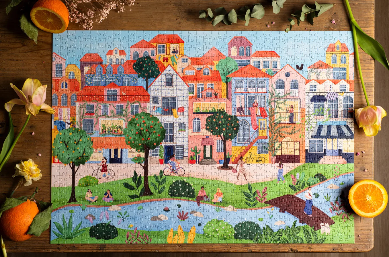 Escapade Portugaise 1,500 Piece Jigsaw Puzzle - Scenic Portugal Landscape Art for Adults & Families, Perfect for Relaxation & Home Decor