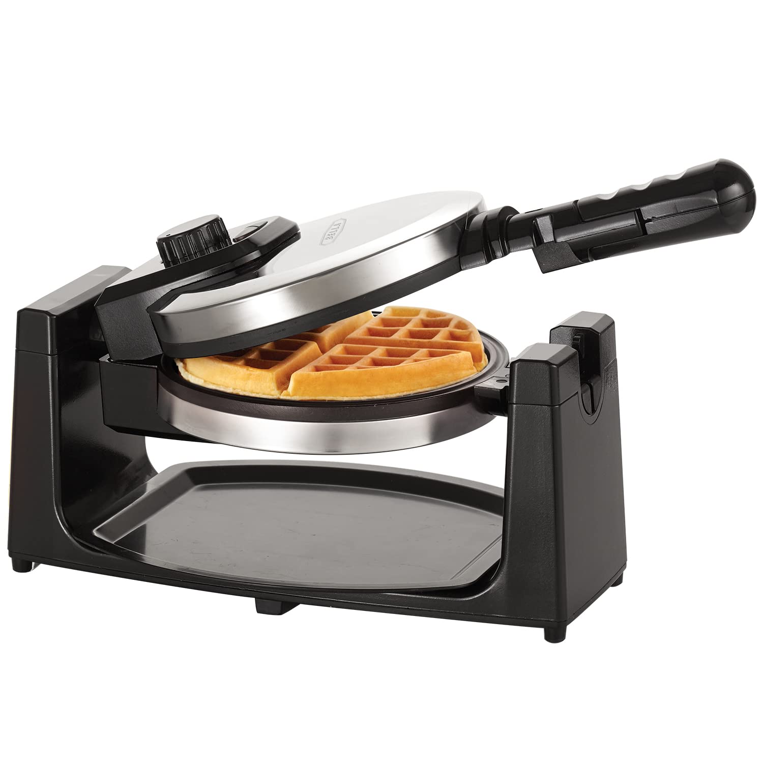 Bella Classic Rotating Belgian Waffle Maker with Nonstick Plates - Adjustable Browning Control, Removable Drip Tray & Cool Touch Handles - Stainless Steel Waffle Iron for Breakfast, Brunch & Family Gatherings