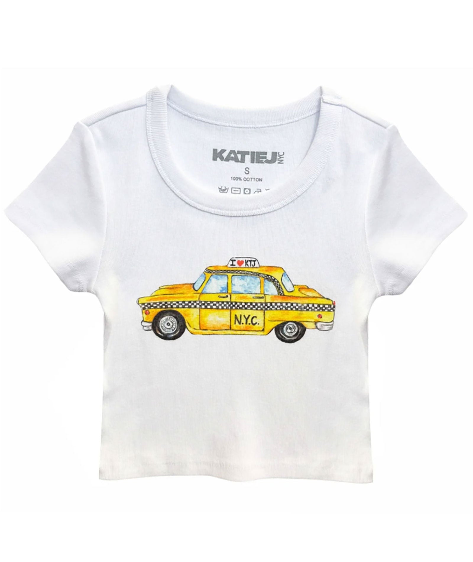 Katie J NYC Girls NY Taxi Graphic Tee - Cute New York City Themed T-Shirt for Girls, Perfect for School, Travel & Urban Fashion Outfits