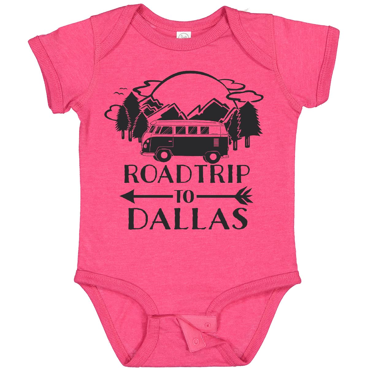 Inktastic Road Trip to Dallas Baby Bodysuit - Cute Travel Outfit for Infants & Toddlers - Perfect for Family Vacations, Road Trips & Photo Shoots
