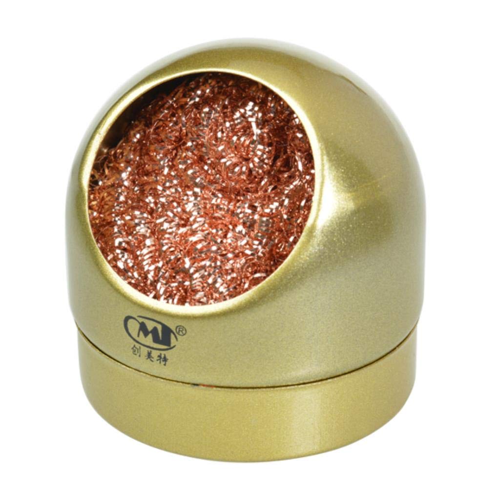 Premium CMT Welding Soldering Iron Tip Cleaner with Stand - Gold Cleaning Wire for Efficient Soldering & Maintenance - Perfect for DIY, Electronics Repair, and Jewelry Making