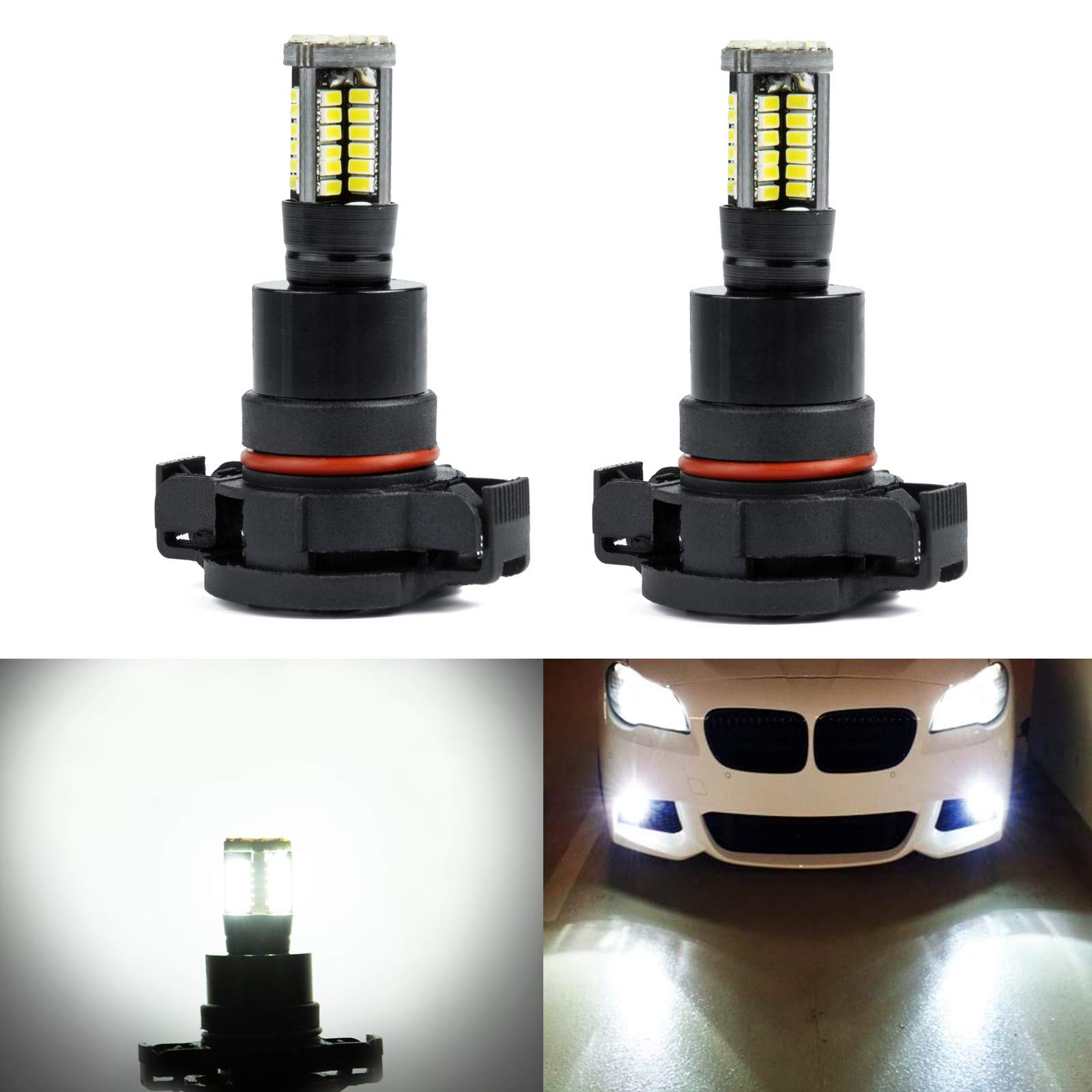Eagofar 5202 LED Fog Lights 700 Lumens - Super Bright 5202 LED Fog Light Bulbs Replacement for DRL or Fog Lights, 6500K Xenon White (Pack of 2) - Perfect for Night Driving, Off-Roading & Bad Weather Visibility