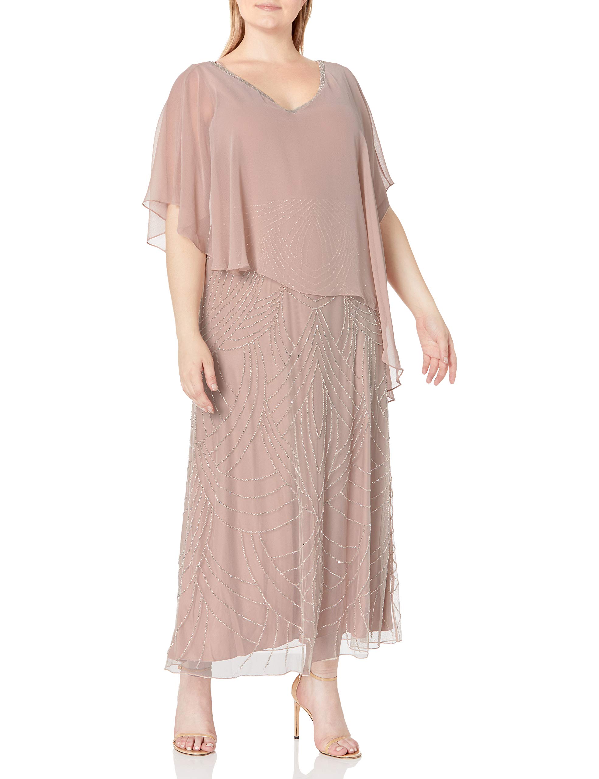 J Kara Women's Plus Size Beaded Bottom Pop Over Tunic Top - Casual Boho Chic Blouse for Summer, Beach, and Vacation Wear
