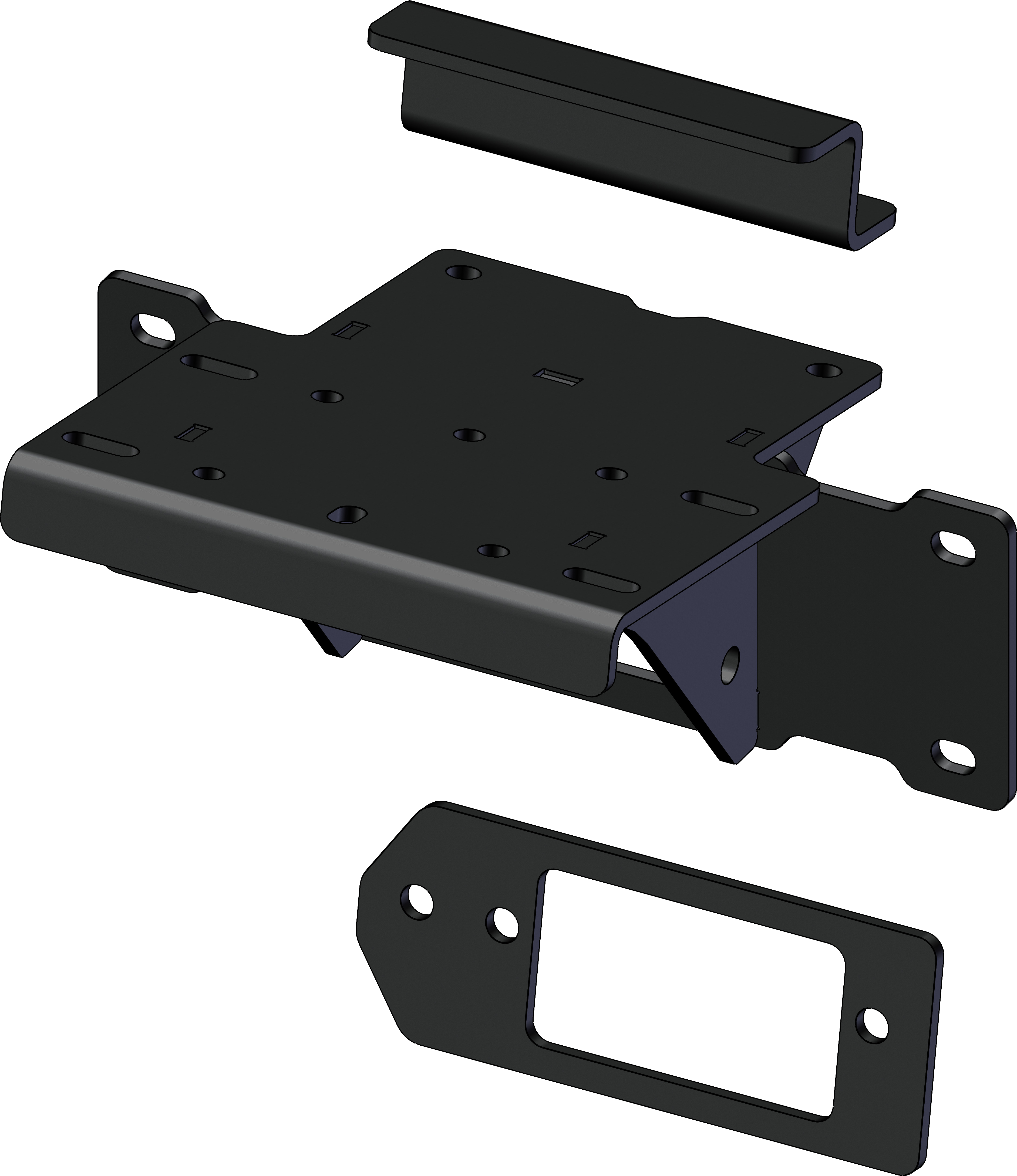 Kawasaki Ridge Winch Mount - Heavy Duty ATV Winch Bracket for Kawasaki Ridge UTV/ATV - Perfect for Off-Roading, Hunting & Farm Work