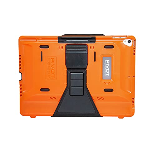 PIVOT 10X Heavy Duty Tablet Case - Compatible with iPad Pro 10.5-inch, iPad 7th/8th/9th Gen & iPad Air 3rd Gen - 360° Rotating Protective Cover for Aviation Professionals - Shockproof & Scratch-Resistant - Perfect for Cockpit Use, Flight Training & General Aviation (Orange)
