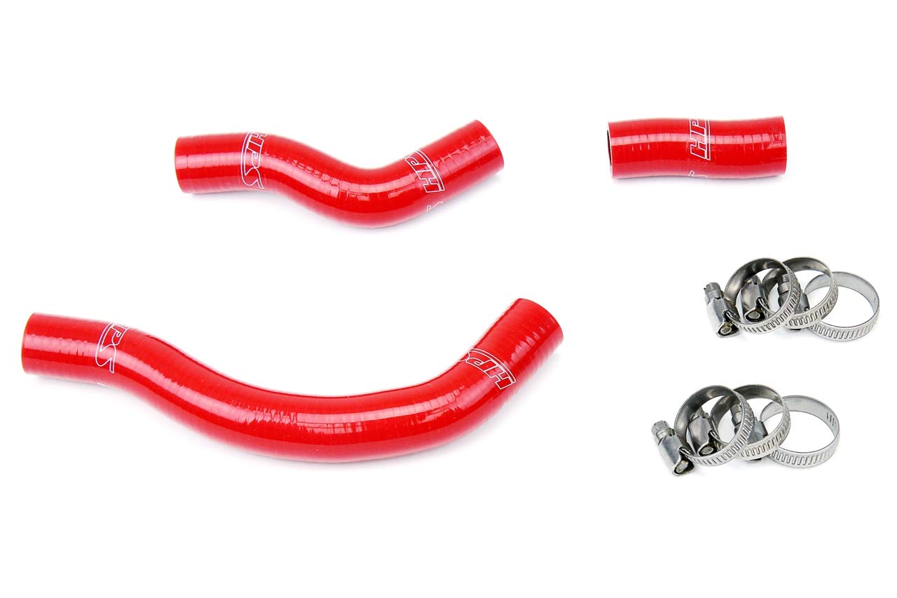 HPS 57-1250-RED Red Radiator Hose Coolant Kit - High Performance Cooling System Replacement for Cars, Trucks & SUVs - Perfect for Engine Overheating Prevention & Cooling System Maintenance