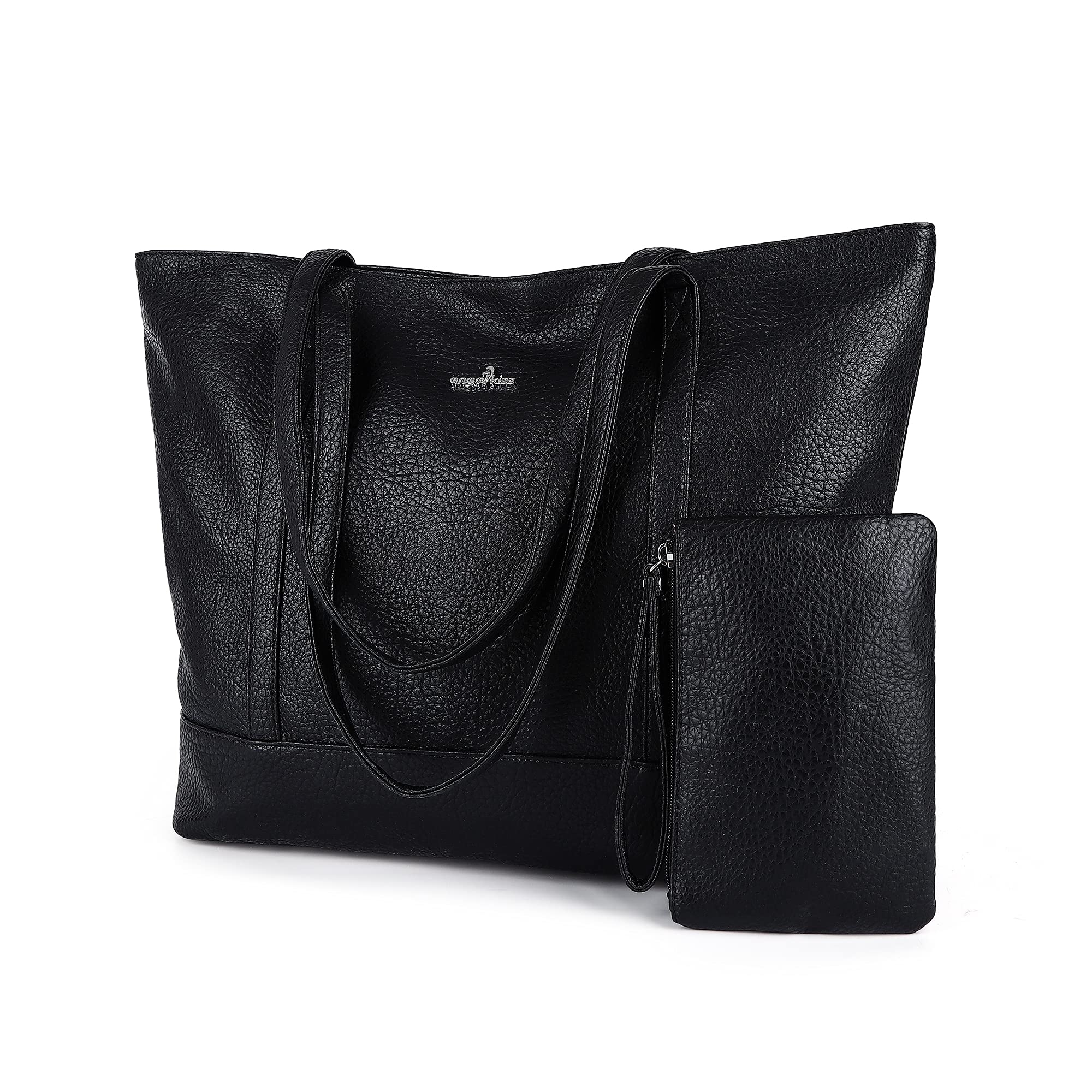 Stylish Vegan Leather Tote Hobo Shoulder Bag for Women - Casual Fashion Satchel Purse with Matching Wallet Set | Perfect for Work, Shopping & Everyday Use