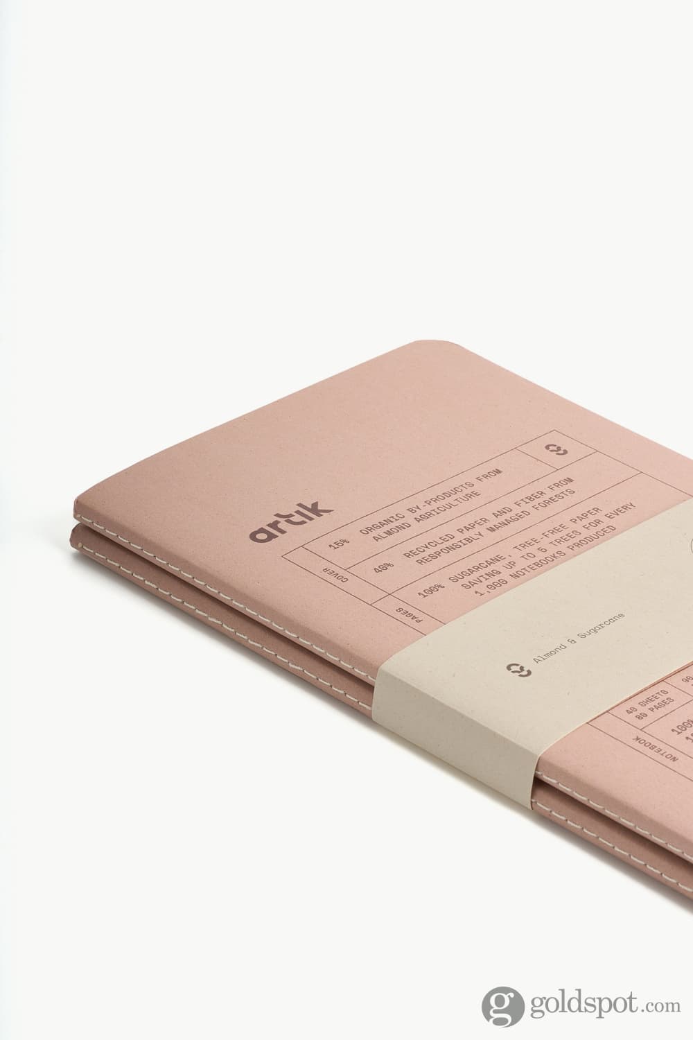 Premium Pack of 2 Singer Sewn Notebooks in Almond - Lined Journal for Writing, Sketching & Note Taking - Perfect for School, Office & Travel