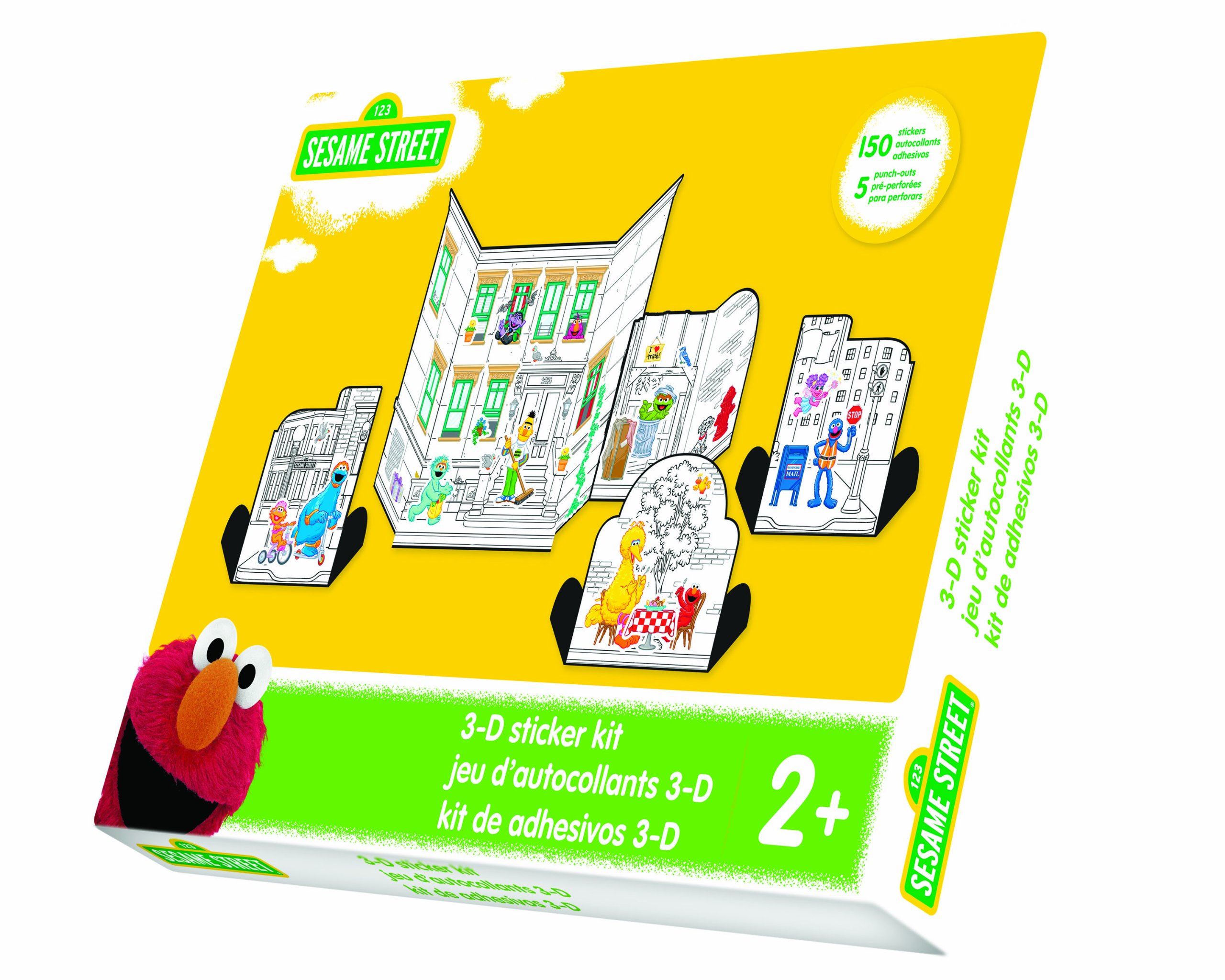 Sesame Street Stickers for Kids - Sandylion Sticker Treasure Box with Elmo, Big Bird & Friends - Fun Collectible Stickers for Scrapbooking, DIY Crafts & School Projects