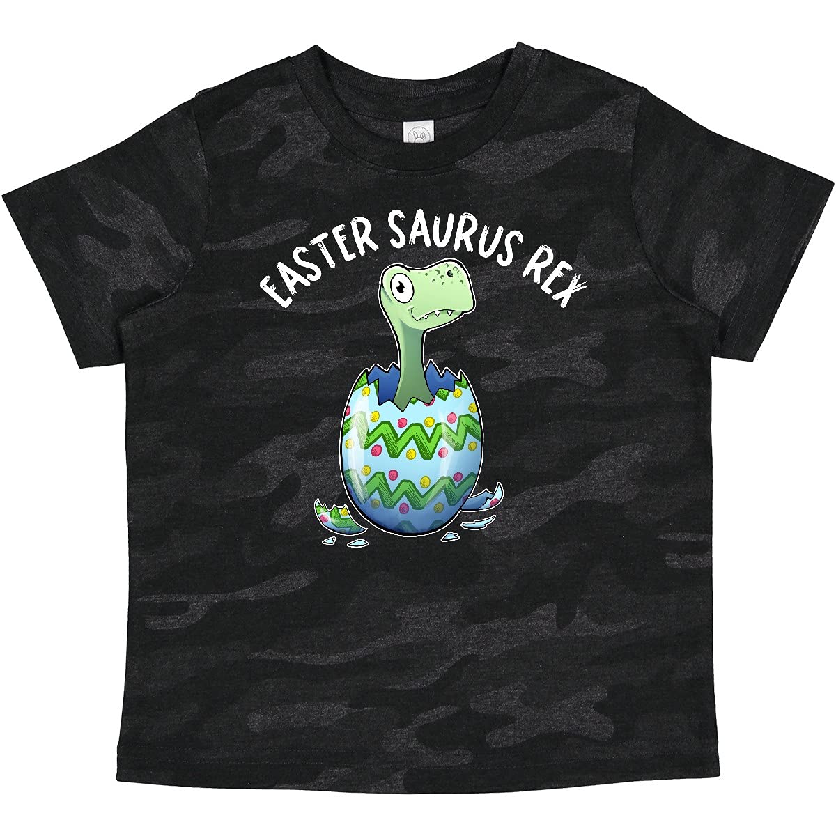 Inktastic Easter Saurus Rex Dinosaur Hatching Easter Egg Baby T-Shirt - Cute Dino Design for Easter Outfits, Birthday Gifts & Toddler Fashion