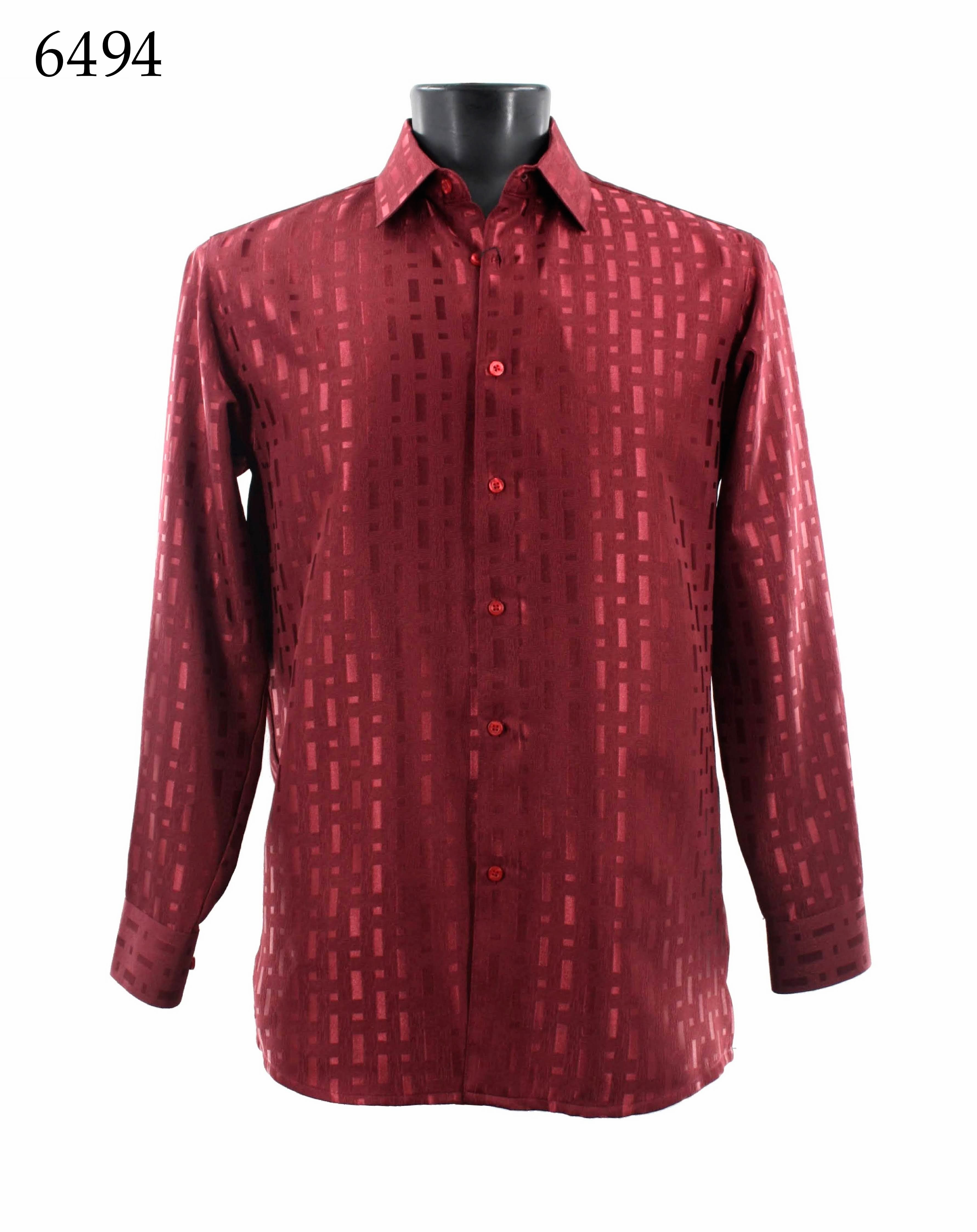 Bassiri Men's Long Sleeve Casual Shirt 6494 - Comfortable Button Down Work Shirt for Office, Business, and Everyday Wear