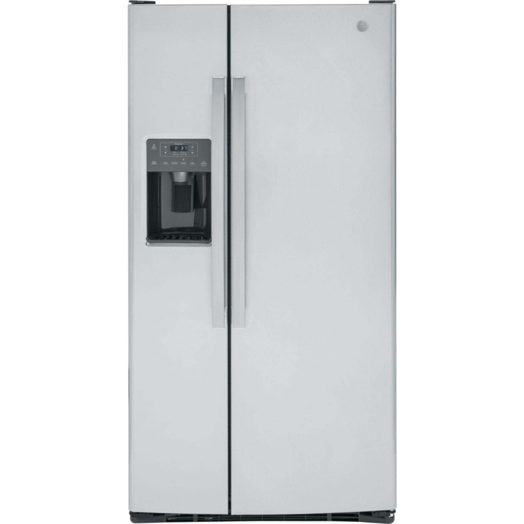 GE 23.2 Cu. Ft. Side by Side Refrigerator with Ice Maker - Stainless Steel Energy Star Certified (GSS23GYPFS) - Perfect for Modern Kitchens & Open Floor Plans
