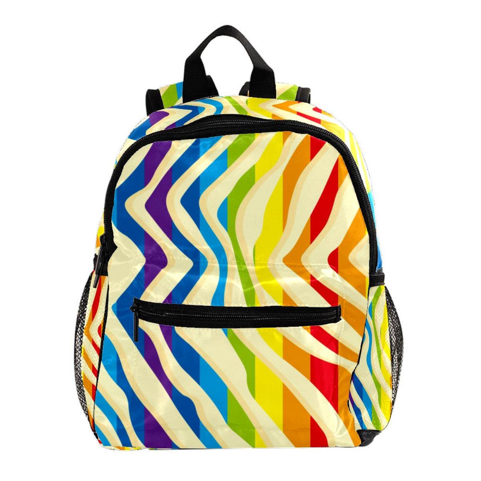 Rainbow Print Cute Mini Backpack for Kids 3-8 - Fashionable School Book Bag & Travel Shoulder Bag for Boys & Girls - Perfect for Daily Use, Classroom, Outings & Weekend Trips