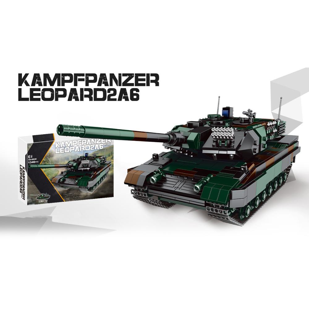 1346pcs XB06040 LEOPARD2A6 Tank Model Building Kit - German Army Battle Tank Replica for Military Enthusiasts & Collectors | Perfect for Display, Gifts & DIY Projects