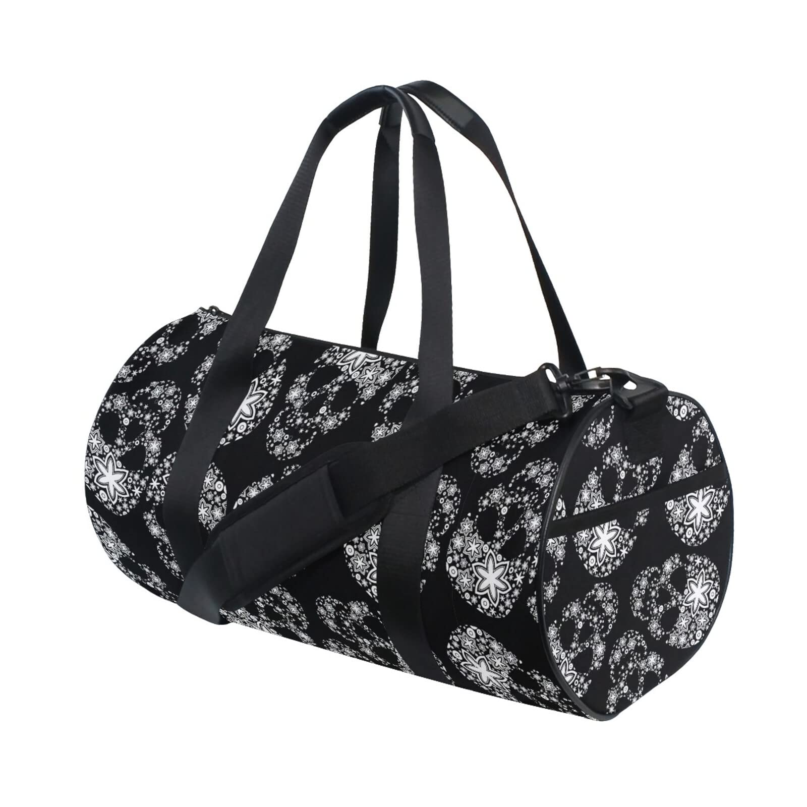 Gothic Skeleton Skull Floral Gym Bag - 40L Lightweight Sports Duffel Bag with Multiple Compartments for Men & Women - Perfect for Gym, Travel, Workout & Sports Activities