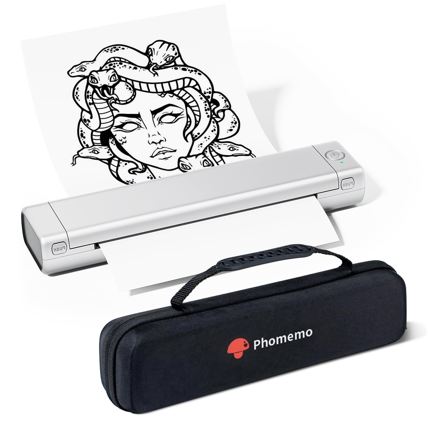 Phomemo Wireless Thermal Printer - Portable Inkless Printer for Travel, Compatible with Smartphone & Laptop, Bluetooth Printer for 8.5