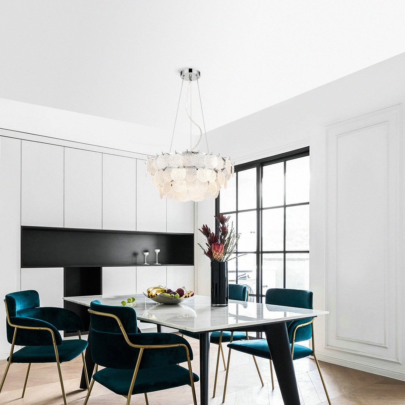 Elegant Crystal Chandelier Lighting Fixture - Modern Ceiling Light for Dining Room, Bedroom & Living Room Decor | Perfect for Home, Wedding & Luxury Interior Design